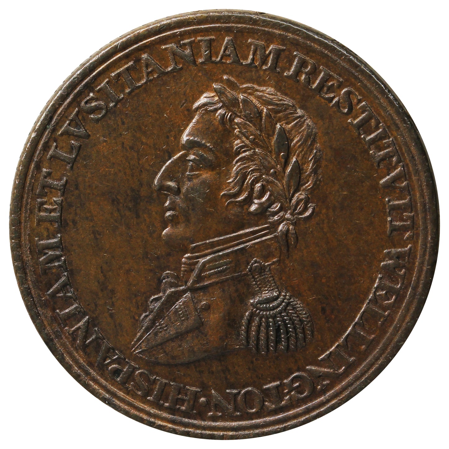 WE-11C2 (1813) Wellington Ciudad Rodrigo Half Penny Token AU-UNC (AU55) $