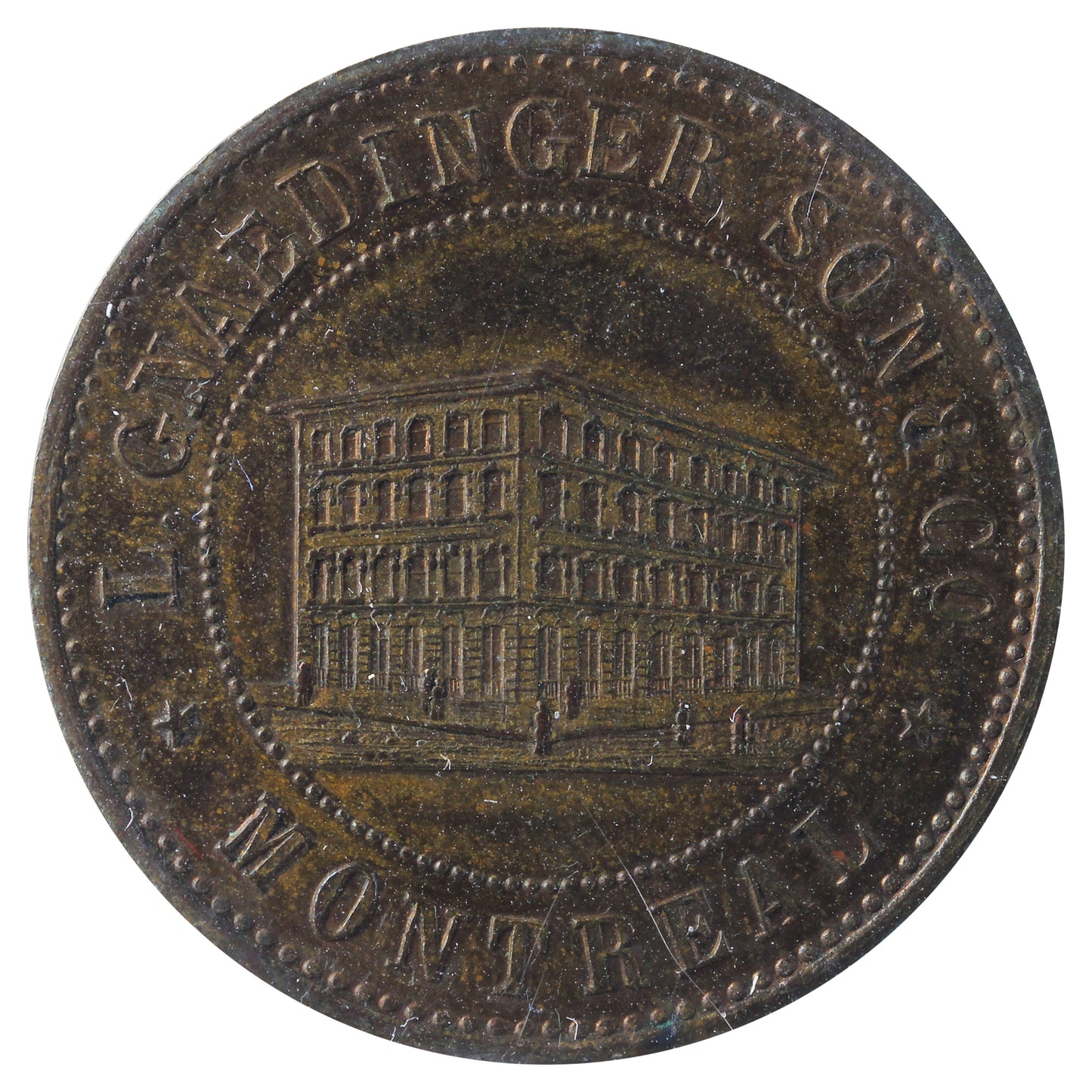 BR #574 1852 Gnaedinger Son & Co. Montreal Token ICCS Certified MS-62