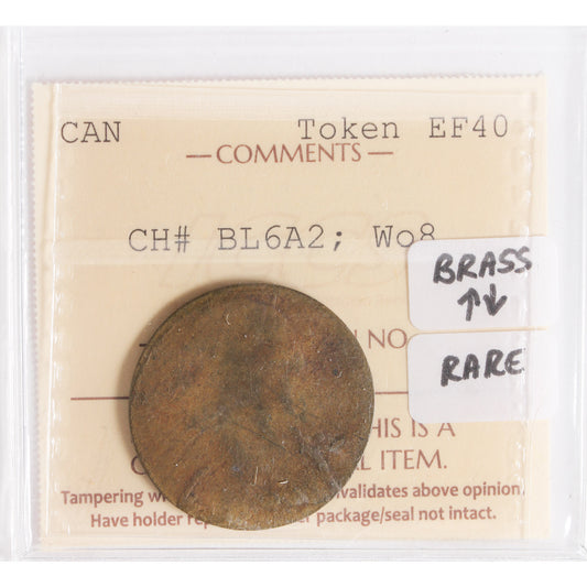 BL-6A2 Blacksmith Token Brass ICCS Certified EF-40 *RARE*
