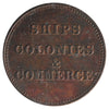 PE-10-38 No Date PEI Ships Colonies & Commerce Token ICCS Certified AU-50 BR #997