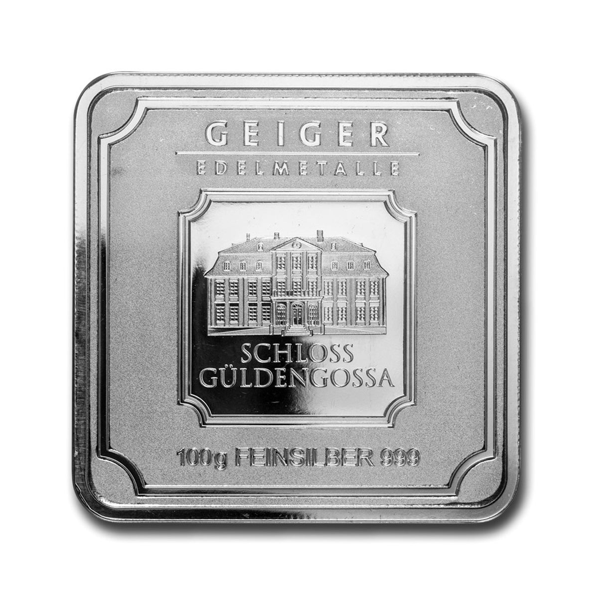 Geiger Edelmetalle 100g Silver Bar in Capsule (No Tax) Capsule Scr/Scuff