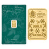 The Royal Mint 1 gram Christmas Tree .9999 Gold Bar in Assay (No Tax)