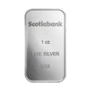 Scotiabank 1oz .999 Silver Bar with Logo Back (No Tax) Light Toning