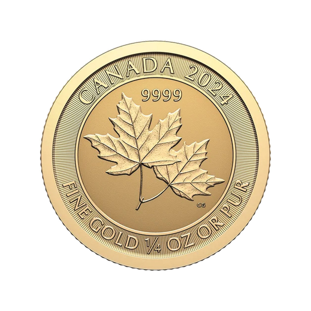 2024 Canada $10 Twin Maples 1/4oz. 9999 Gold, SEALED (TAX Exempt)