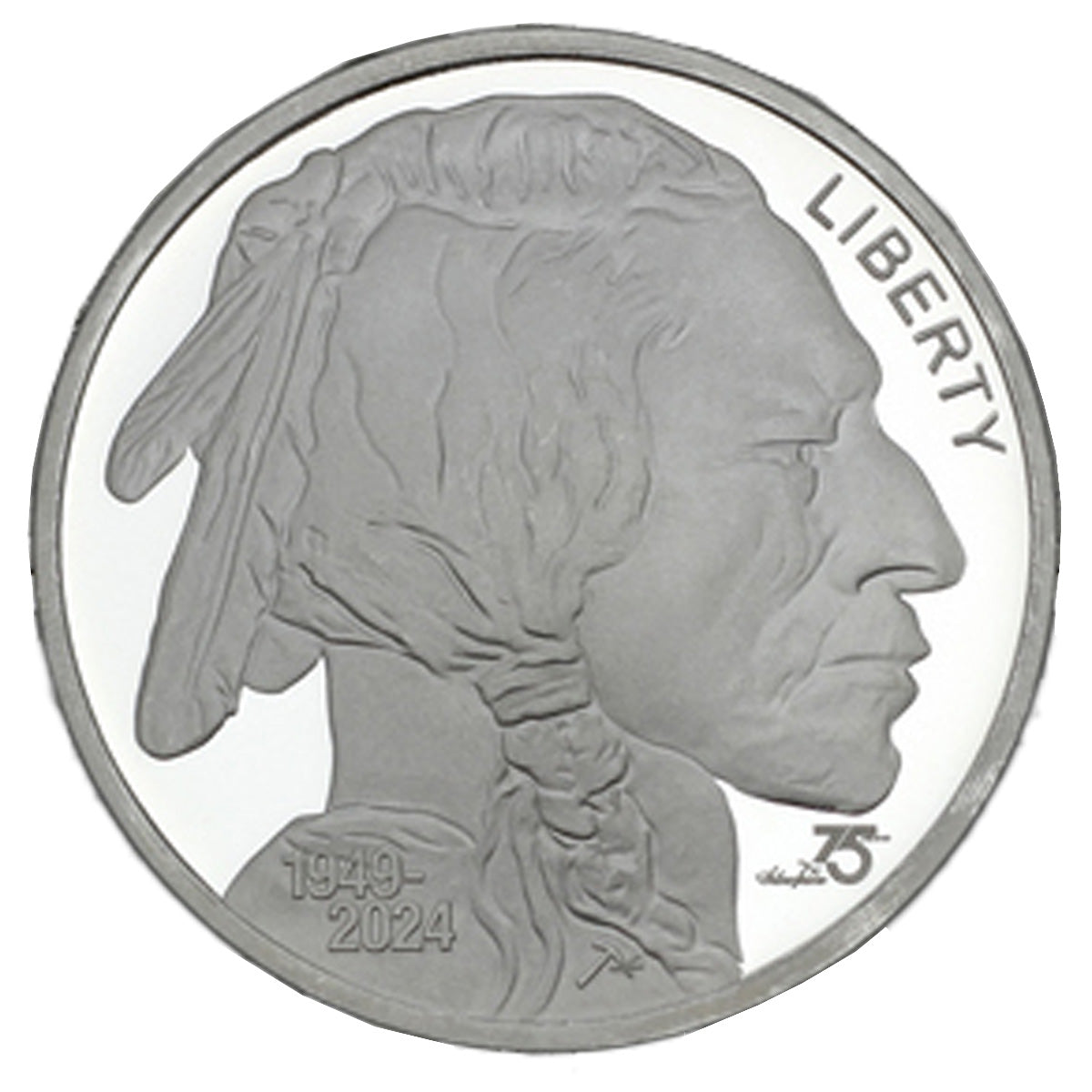 Limited Ed. 1949-2024 SilverTowne 75 Years Buffalo Replica 1oz Silver ...