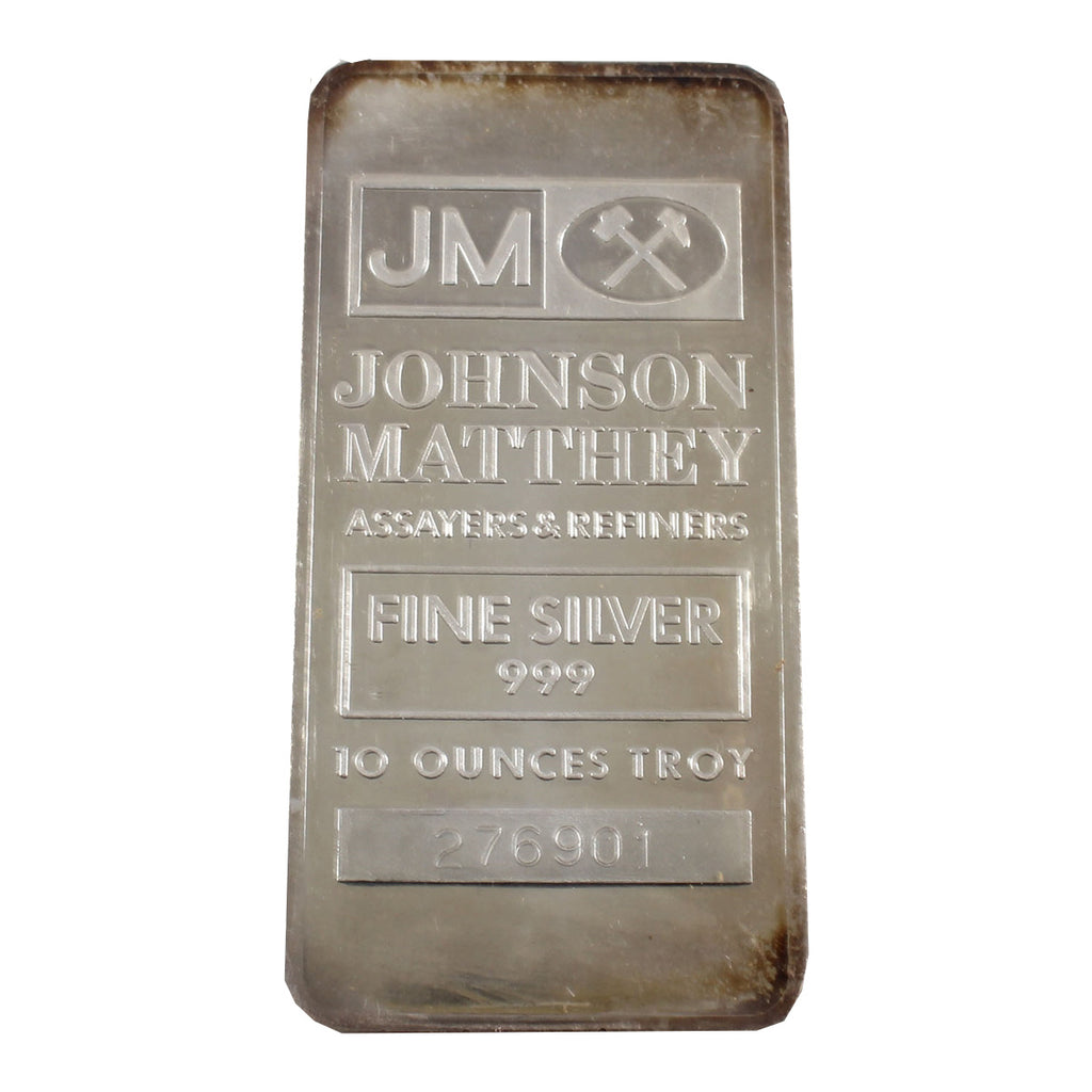 JM Johnson Matthey Assayers & Refiners 10oz .999 Fine Silver Bar (No Tax) Issues