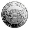 2020 Somalia 100 Shilling Elephant 1oz Silver (No Tax) Light Toning