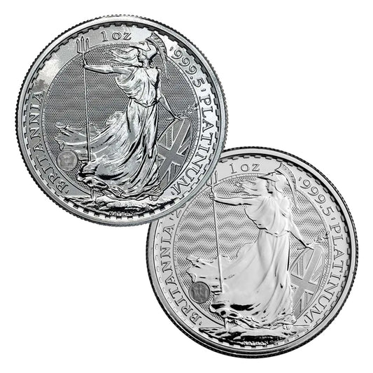 Random Date GB £100 Britannia 1oz 999.5 Platinum Coin (No Tax) Issues - NO Credit Card, Paypal.