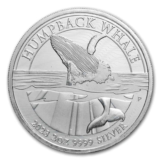2023 Australia $2 Humpback Whale 2oz .9999 Fine Silver (No Tax)