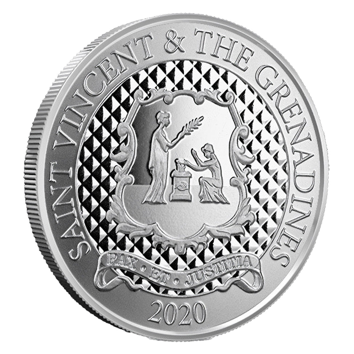 2020 EC8 $2 St. Vincent & the Grenadines 1oz. .999 Silver (No Tax) Flaws