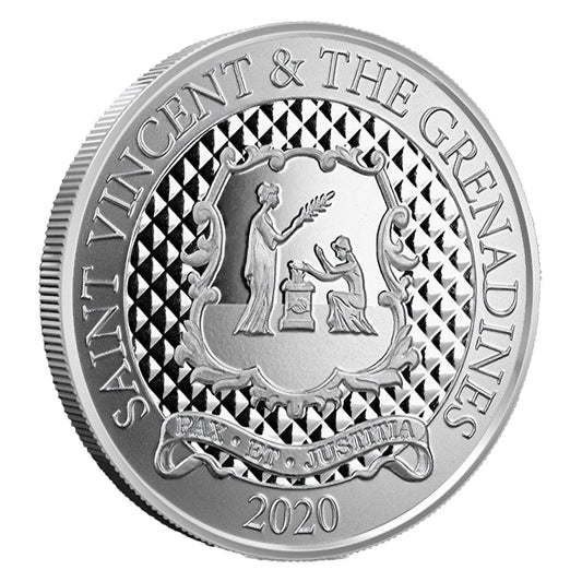 2020 EC8 $2 St. Vincent & the Grenadines 1oz. .999 Silver (No Tax) Flaws