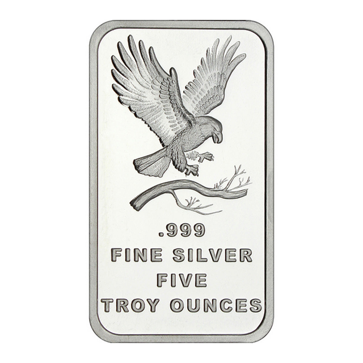 SilverTowne Eagle Design 5oz .999 Silver Bar (No Tax) Light Toning