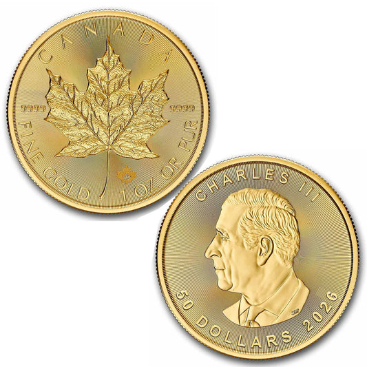 2026 Canada $50 1oz. .9999 Gold Maple Leaf (No Tax) - NO CREDIT CARDS or PAYPAL