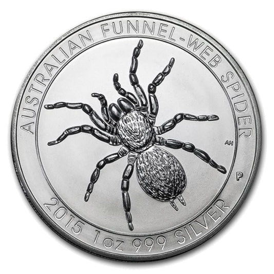 2015 Australia $1 Funnel-Web Spider 1oz Silver (No Tax) May be lightly toned