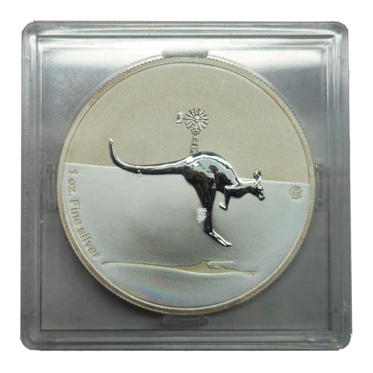 2013 Australia $1 F15 Privy Kangaroo 1oz Silver (No Tax) Flaws