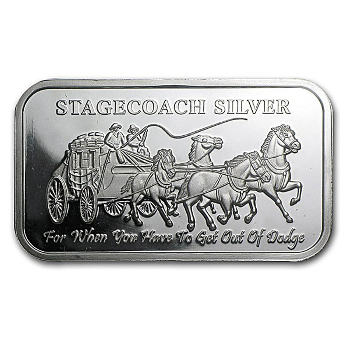 Stagecoach 1oz Silver Fractional Divisible (1/4oz) Art Bar (No Tax) Issues