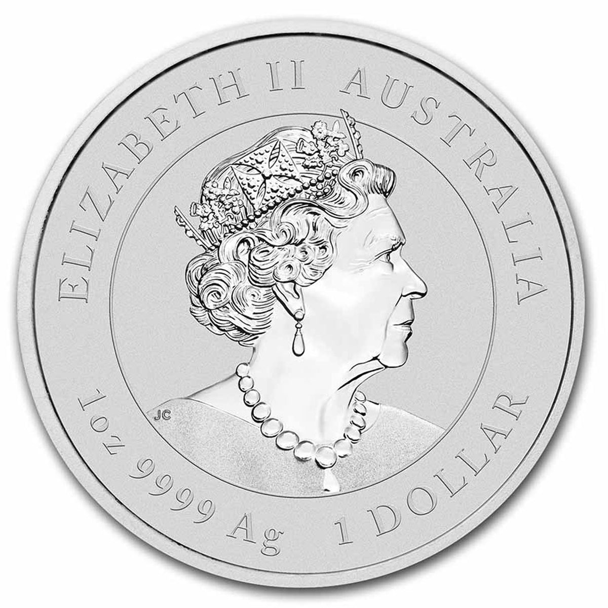2022 Australia $1 Year of the Tiger 1oz. .9999 Silver (No Tax) Capsule Scr/Scuffed