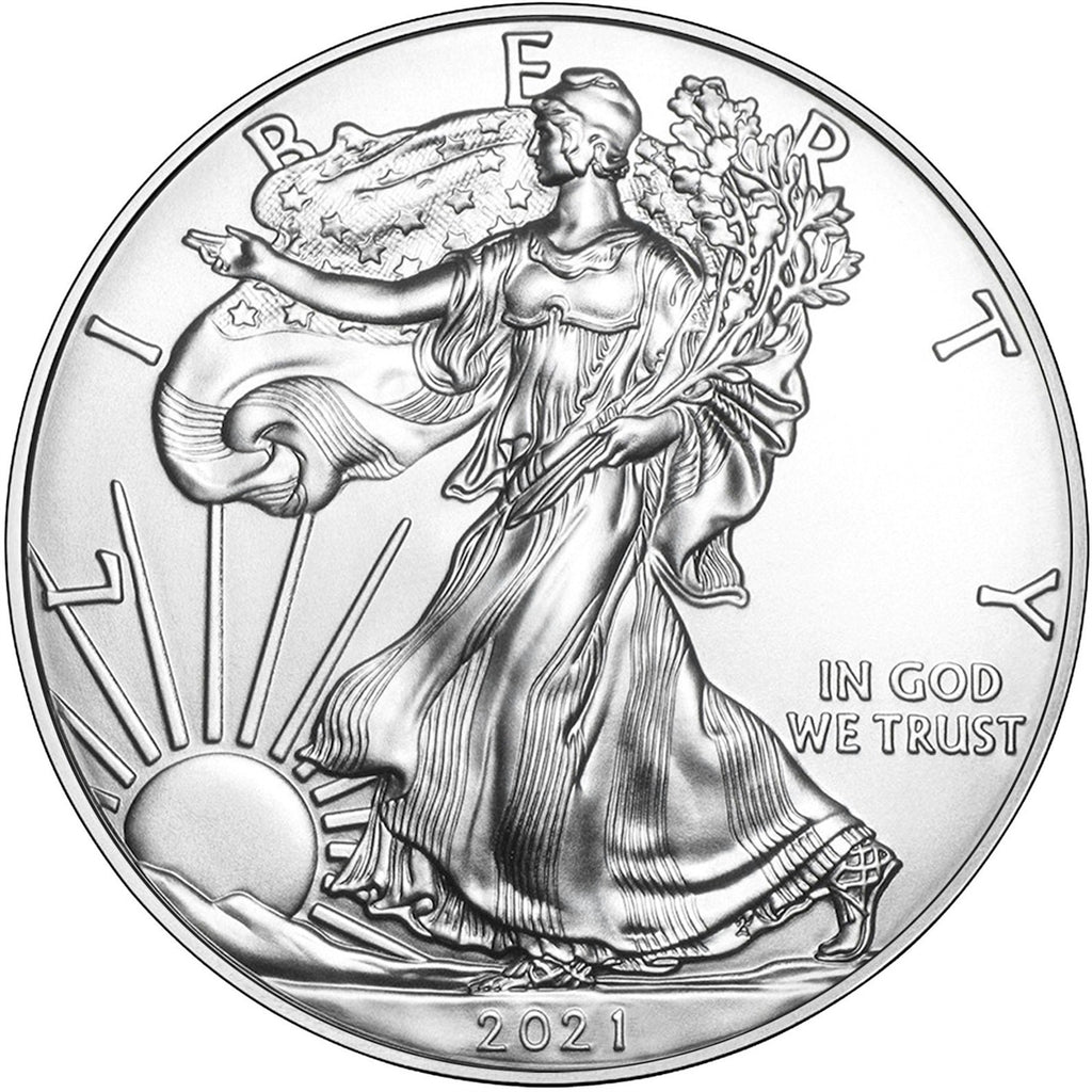 2021 (Type 1) United States American Eagle 1oz. .999 Silver (No Tax)