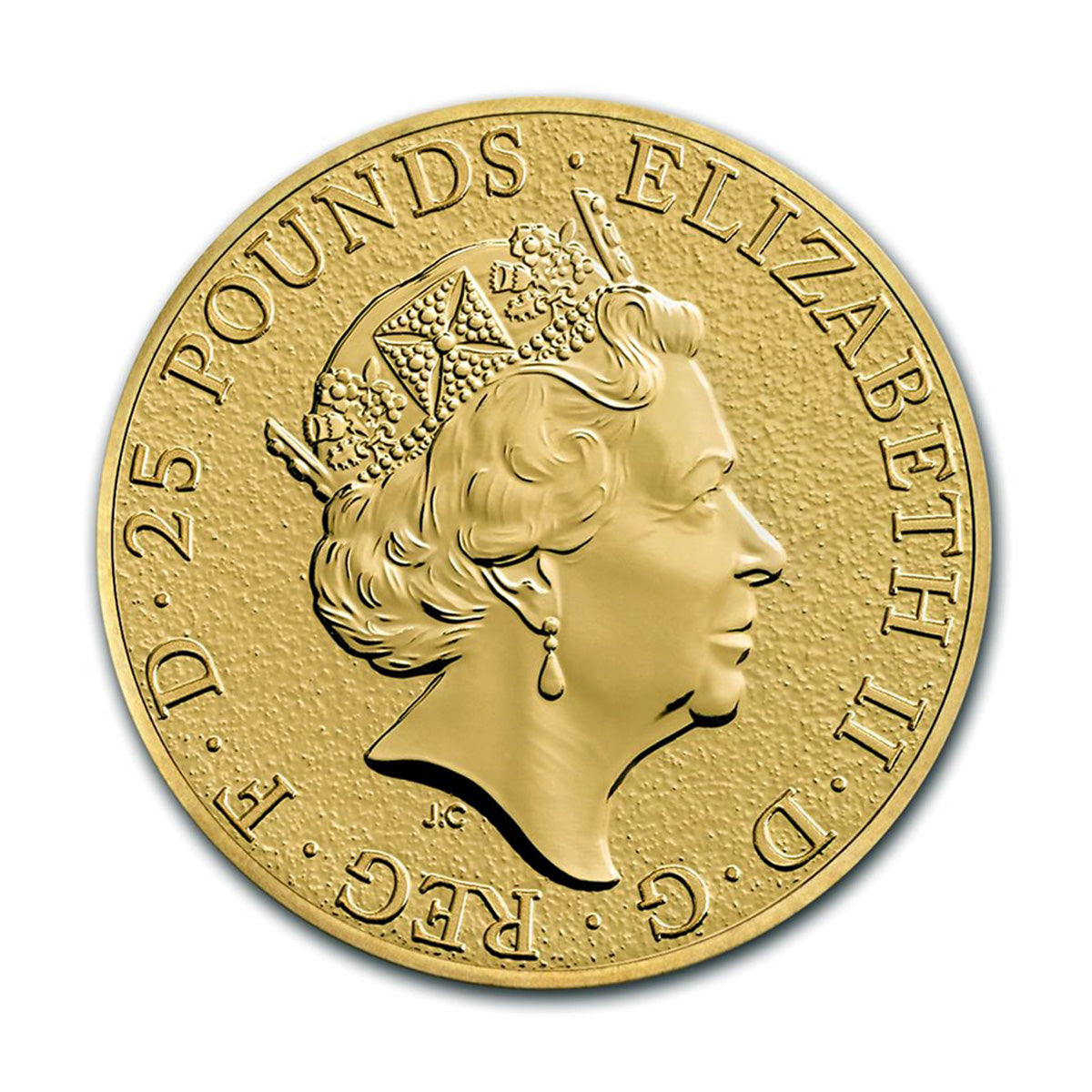 2016 GB £25 Queen's Beast: Lion of England 1/4oz Gold (No Tax) Scr. Capsule