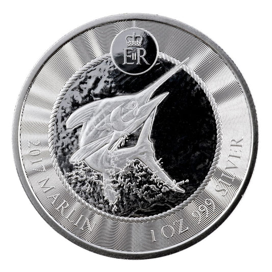 2017 Cayman Islands $1 Marlin 1oz. .999 Silver (No Tax) - Capsule may be Scr.