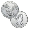 2014 Canada $5 Peregrine Falcon 1oz Silver Coin (No Tax) Lightly Toned