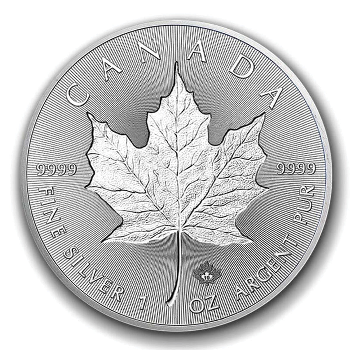 2019 Canada $5 Incuse Silver Maple Leaf 1oz .9999 Silver (No Tax)