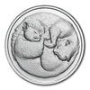 Purrfectly Silver Series: Two Sleeping Cats 1oz .999 Fine Silver (No Tax)