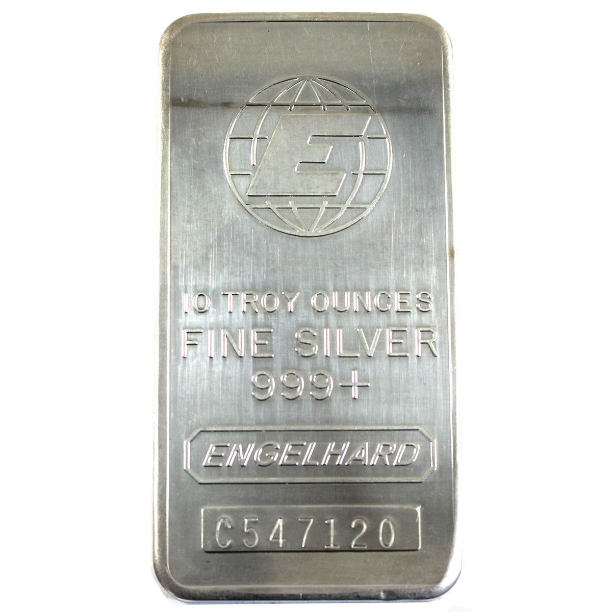 Engelhard (~1985) 10oz .999+ Fine Silver Bar, 2nd Series (No Tax) Flaws
