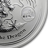 2012 Australia $1 Year of the Dragon w/ Lion Privy 1oz. Silver (No Tax)