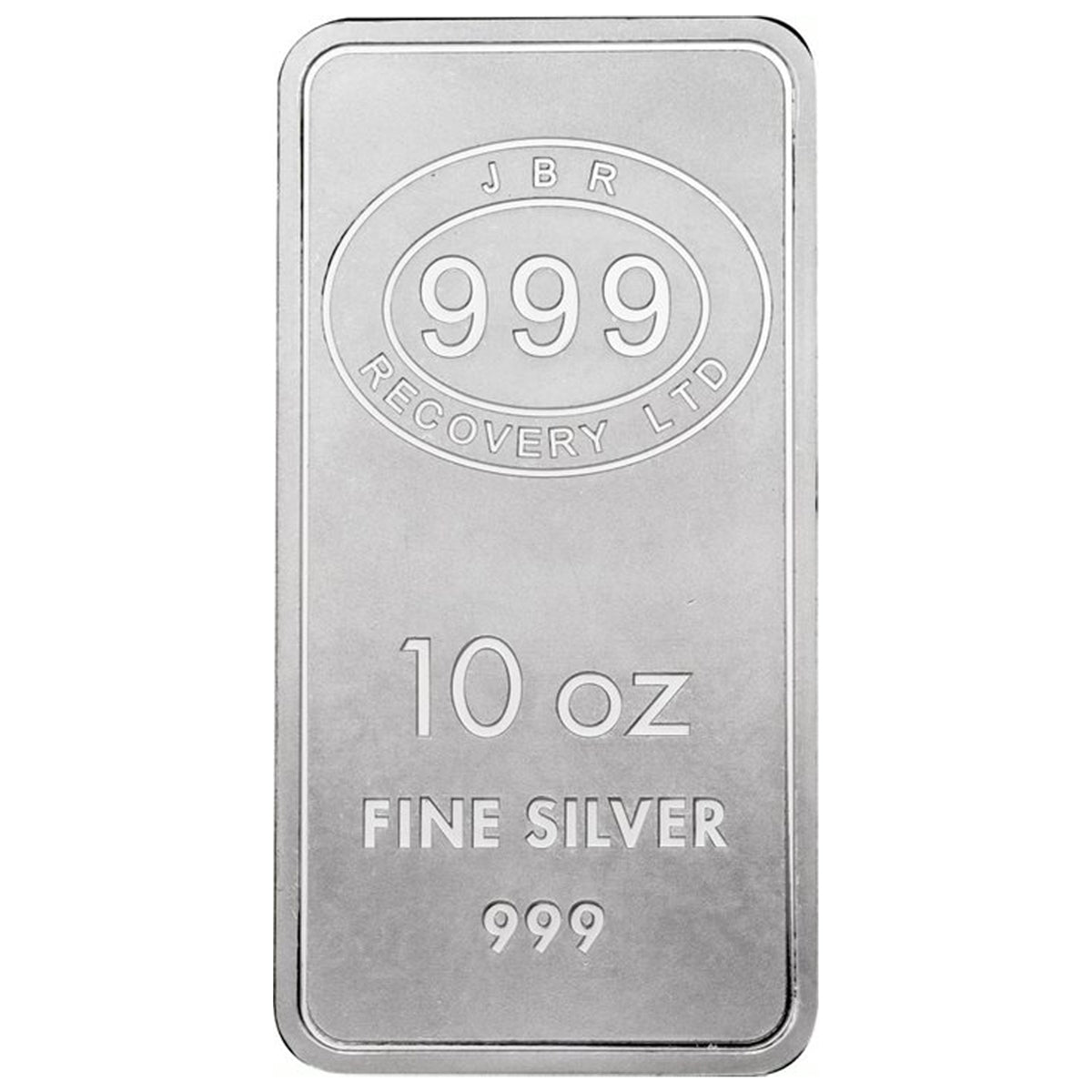 JBR 10oz .999 Silver Bar (No Tax) UNSEALED/Lightly Toned