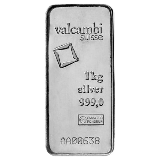 Valcambi Suisse Kilo 999 Silver Bar (No Tax) Issues - No CREDIT CARD OR PAYPAL