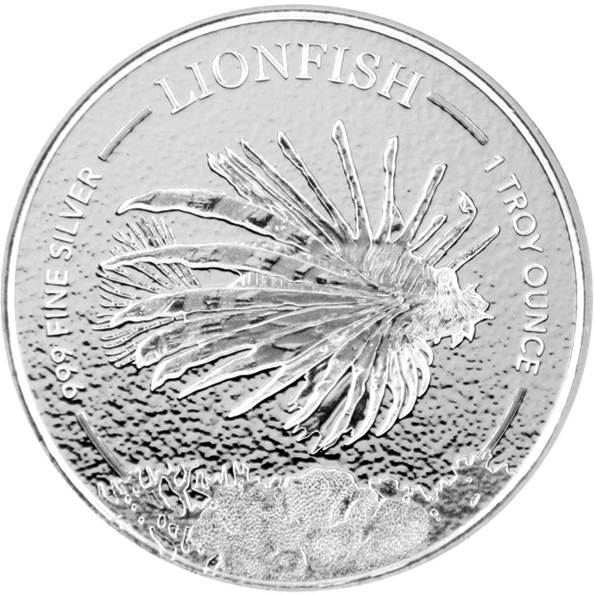2019 Barbados $1 Lionfish 1oz. .999 Silver (No Tax) COIN ONLY/Light Toning