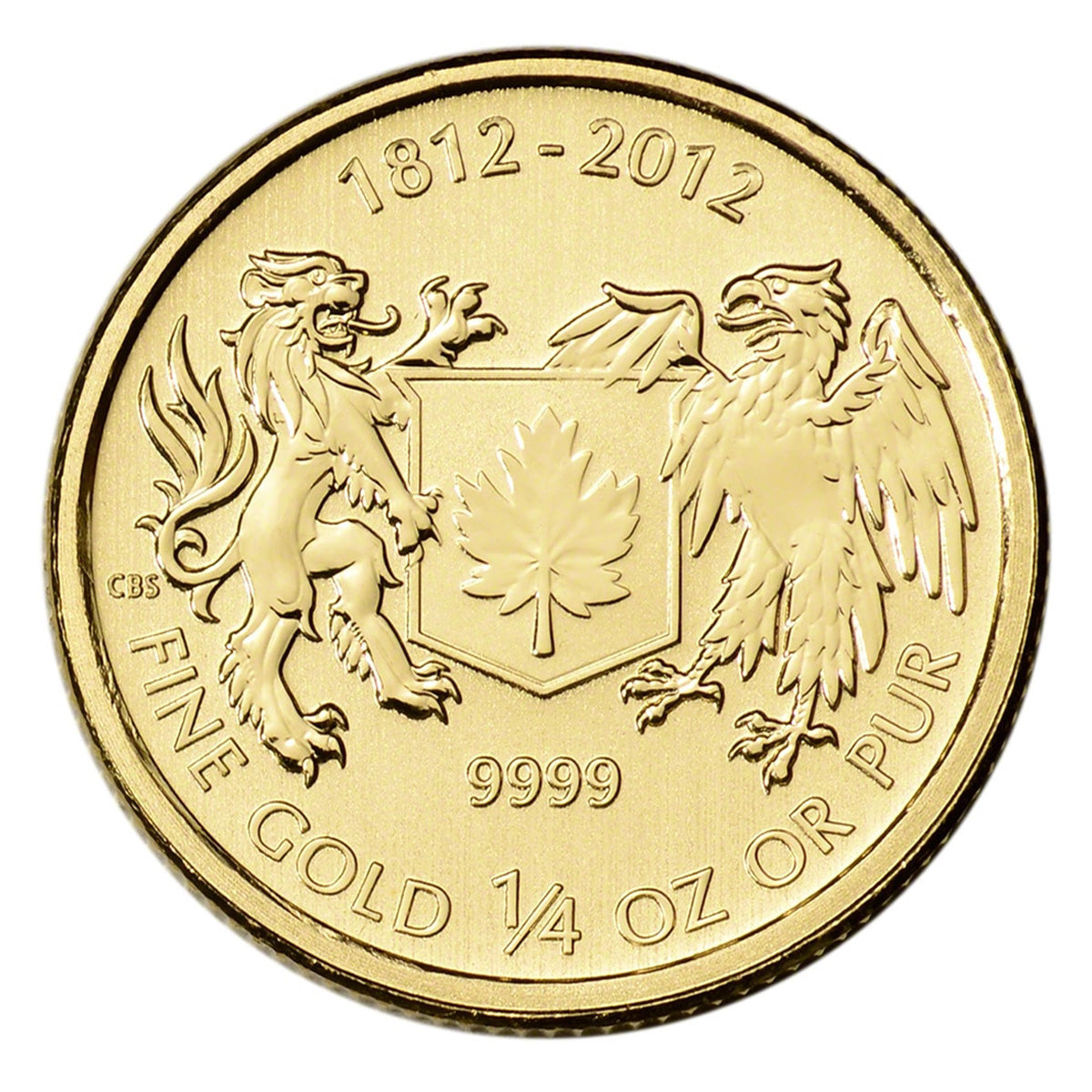 2012 Canada $10 War of 1812 SEALED 1/4oz .9999 Fine Gold (No Tax)