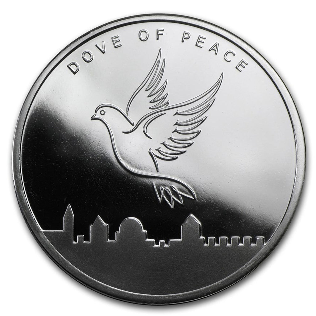 2013 The Holy Land Mint: Dove of Peace 1oz Silver Round (No Tax) Flaws