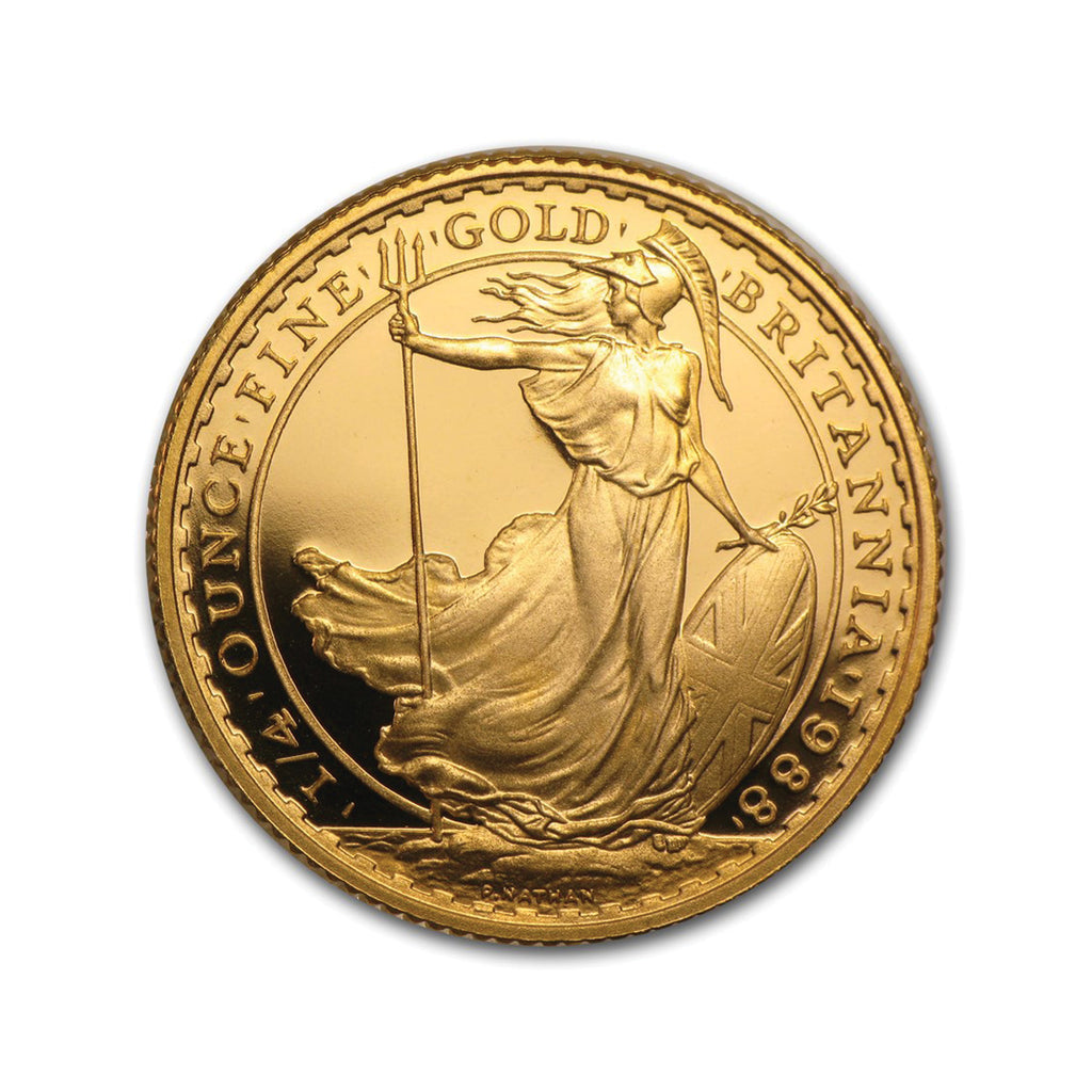 1988 GB £25 Proof Britannia 1/4oz Gold (COIN ONLY)