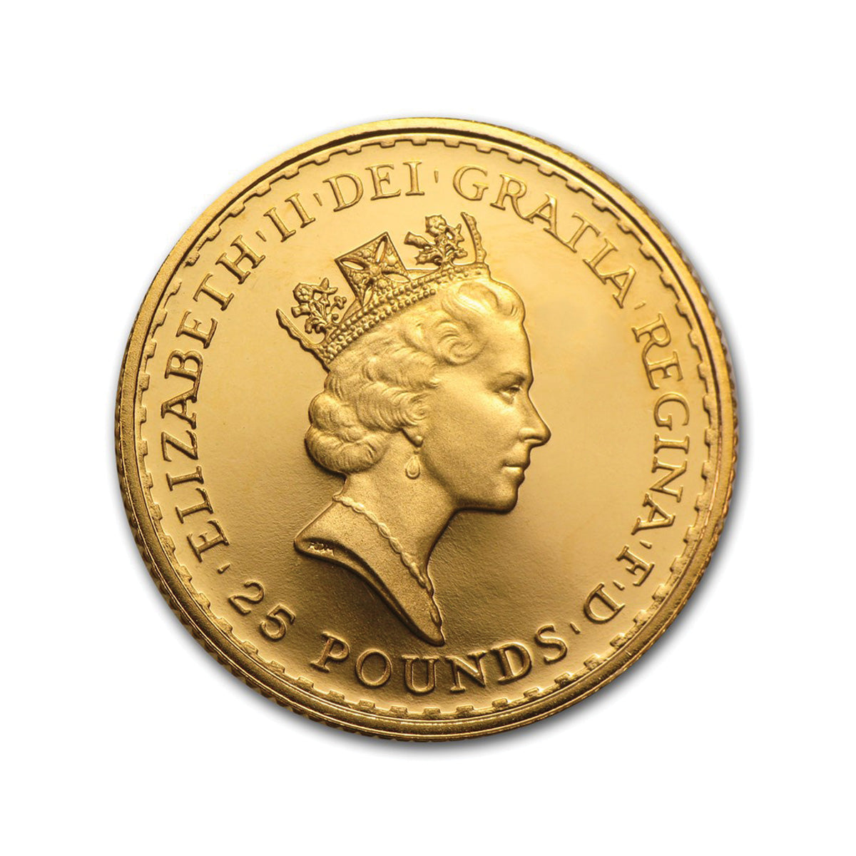 1988 GB £25 Proof Britannia 1/4oz Gold (COIN ONLY)
