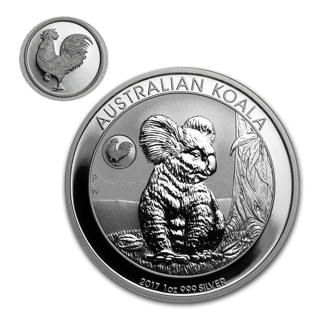 2017 Australia $1 Koala with Rooster Privy 1oz .999 Fine Silver (No Tax)