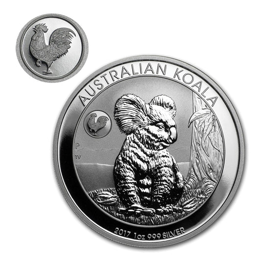 2017 Australia $1 Koala with Rooster Privy 1oz .999 Fine Silver (No Tax)