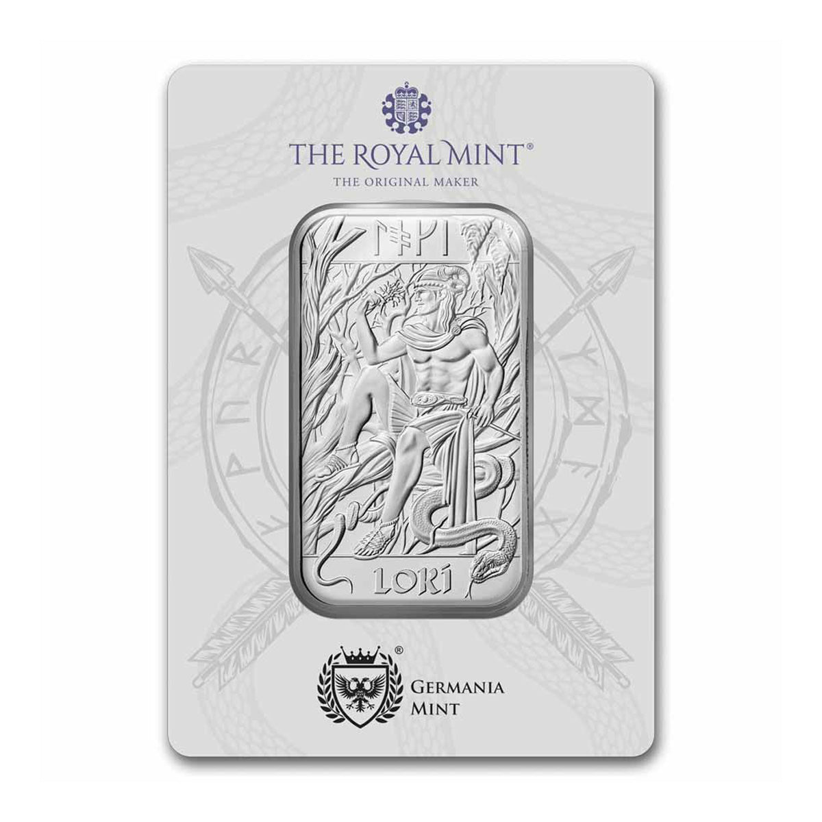 Norse Gods: Loki 1oz .9999 Silver Bar in Card (No Tax)