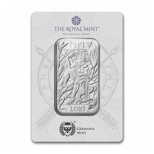Norse Gods: Loki 1oz .9999 Silver Bar in Card (No Tax)