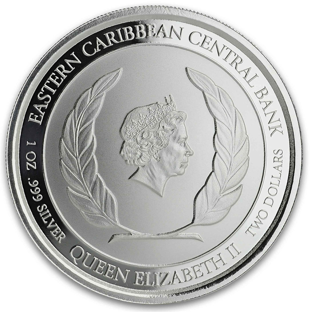 2019 EC8 $2 St. Kitts & Nevis "Brown Pelican" 1oz. .999 Silver (No Tax)