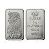 PAMP 5 gram .9995 Platinum Bar (No Tax) Scratches/Scuffs on Card