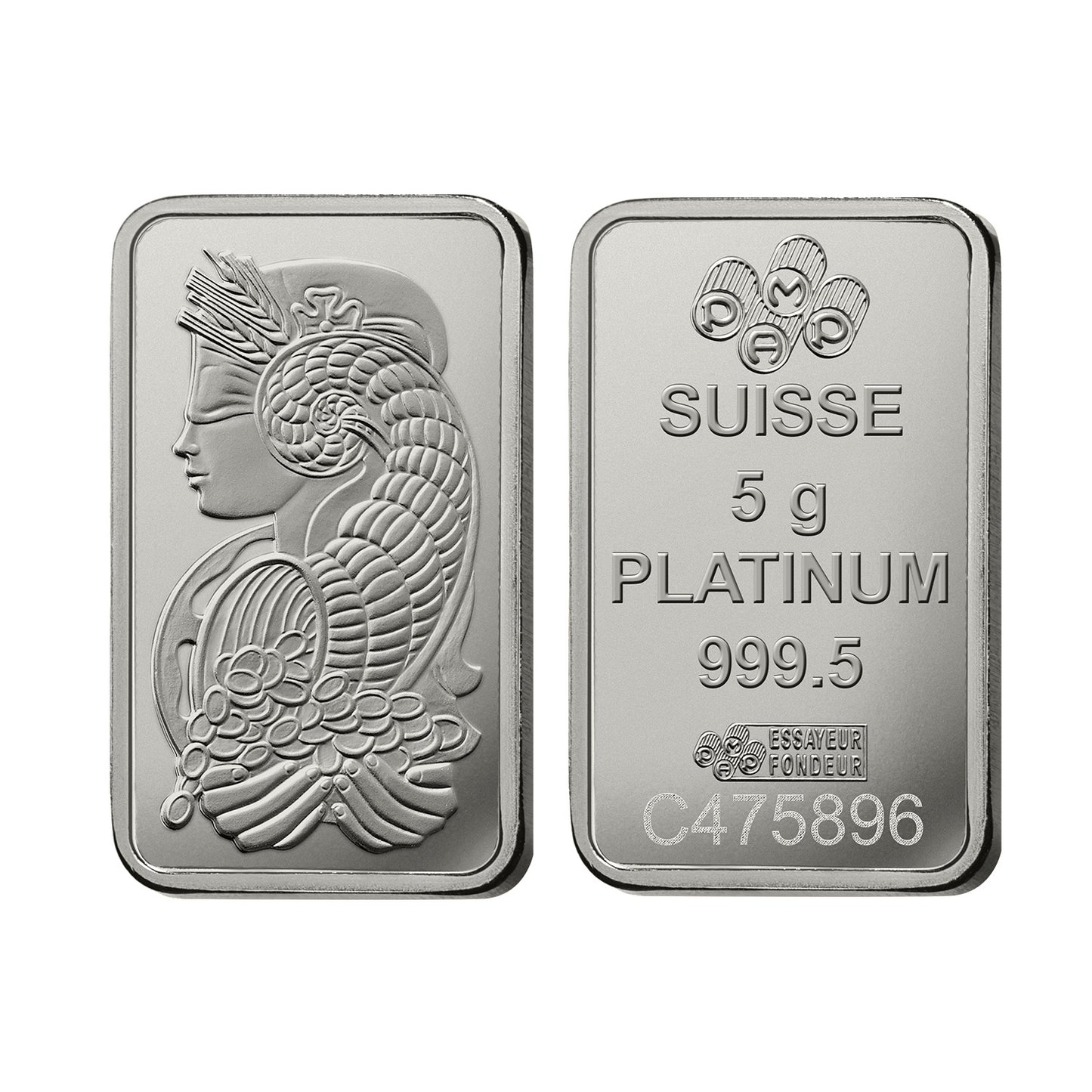 PAMP 5 gram .9995 Platinum Bar (No Tax) Scratches/Scuffs on Card