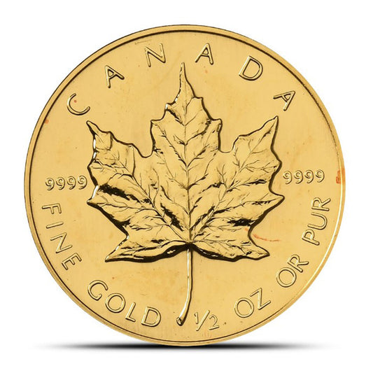 1986 Canada $20 1/2oz Gold Maple Leaf (No Tax) Staple Holes in Seal
