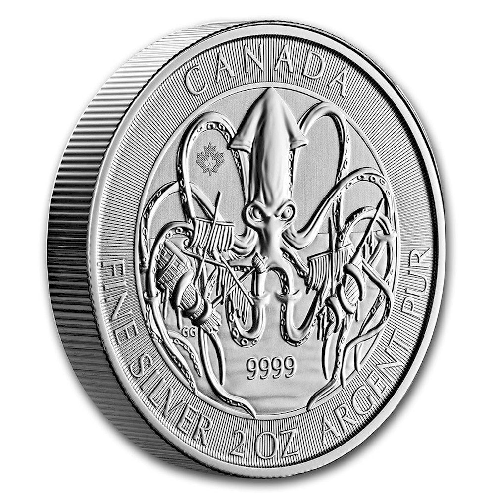 2020 Canada $10 Creatures of the North: The Kraken 2oz .999 Silver (No Tax) Issues