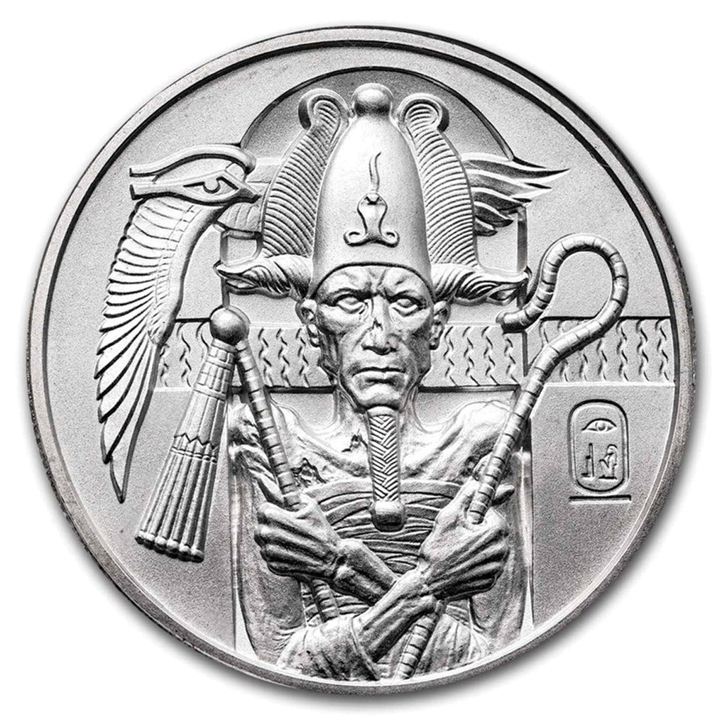 Egyptian God Series: Osiris 2oz. .999 Fine Silver Round (No Tax) Scuffs/Capsule Scr