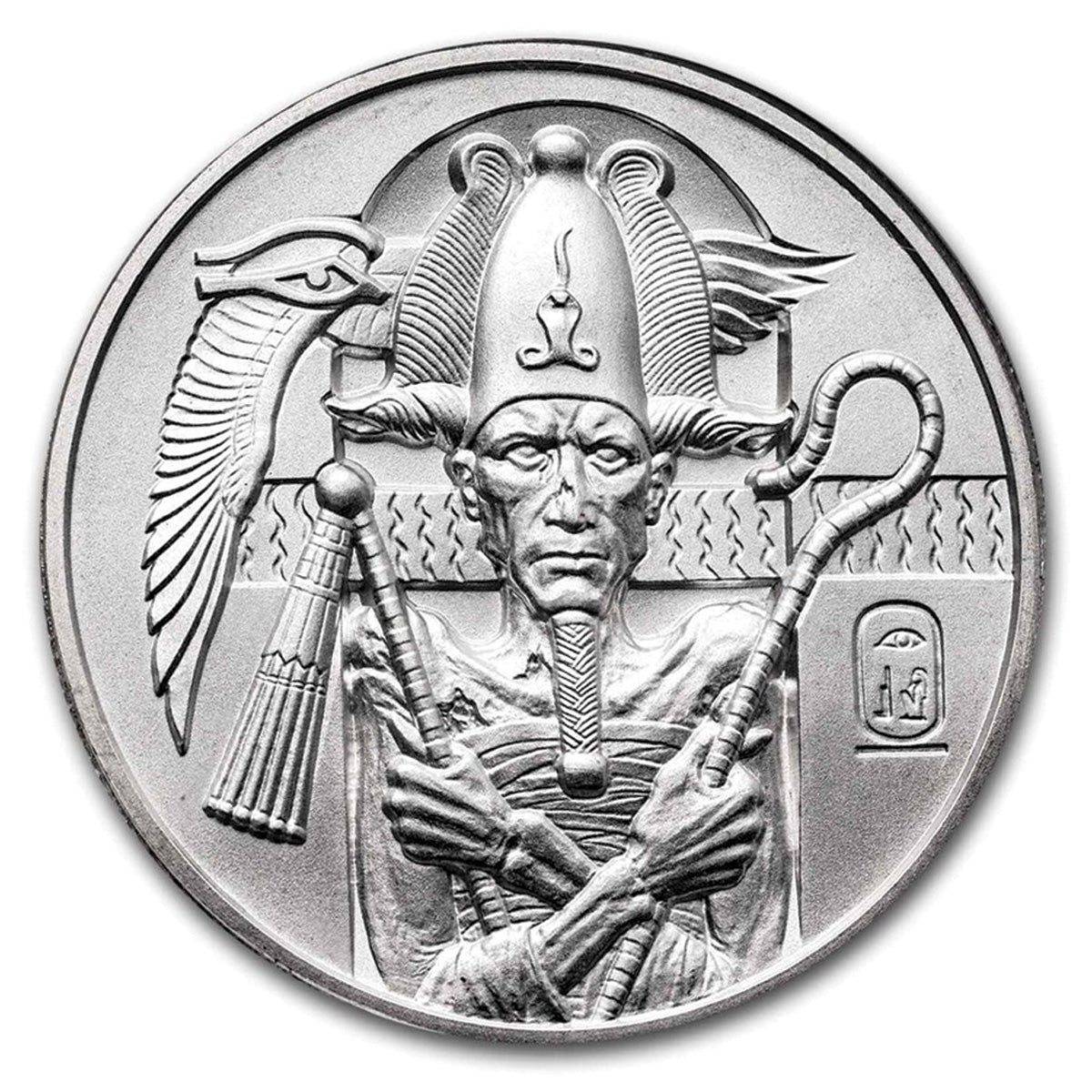 Egyptian God Series: Osiris 2oz. .999 Fine Silver Round (No Tax) Scuffs/Capsule Scr