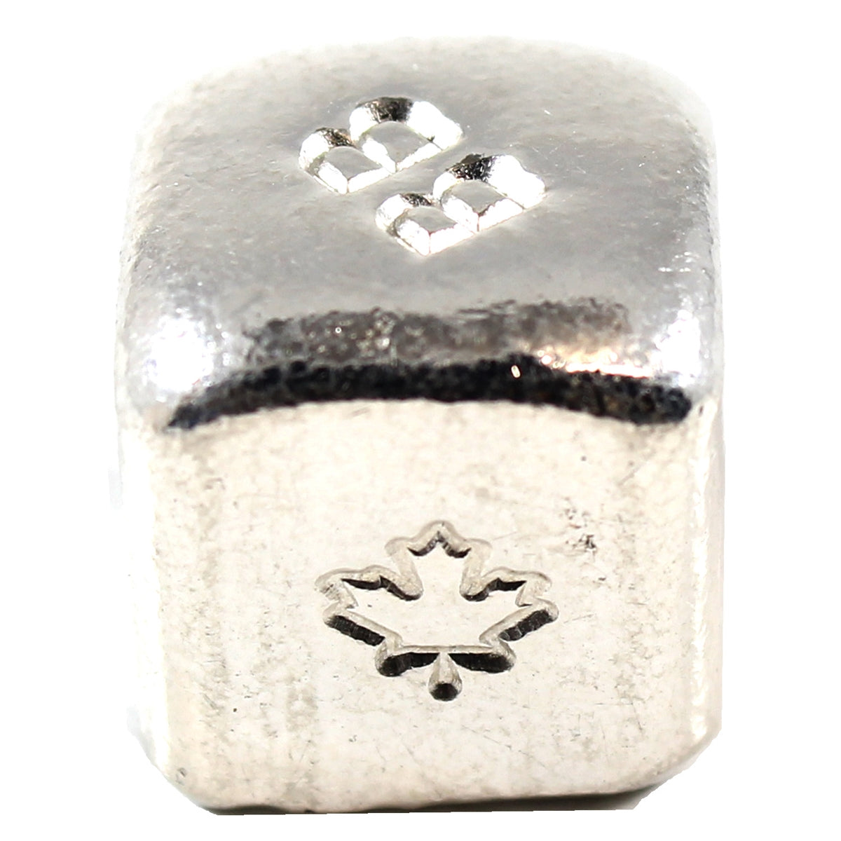 Beaver Bullion Dice Sized Cube 1oz .999 Fine Silver (No Tax) May have Toning