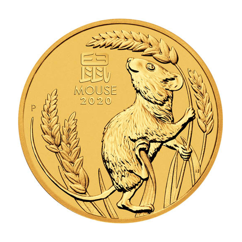 2020 Australia $25 Lunar Year of the Mouse 1/4oz .9999 Gold (No Tax)