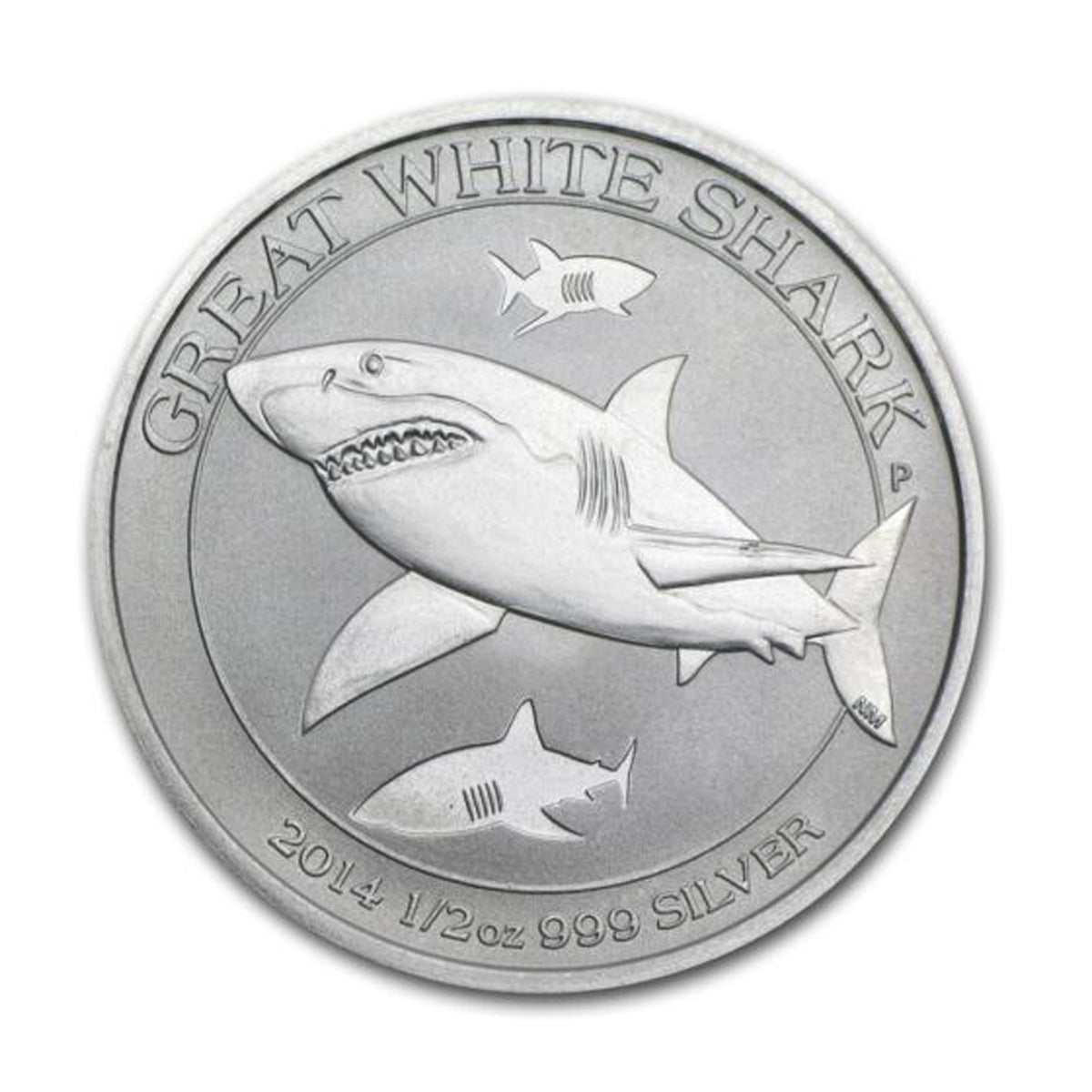 2014 Australia 50-cent Great White Shark 1/2oz. Silver (No Tax) - Toning/Scuffs
